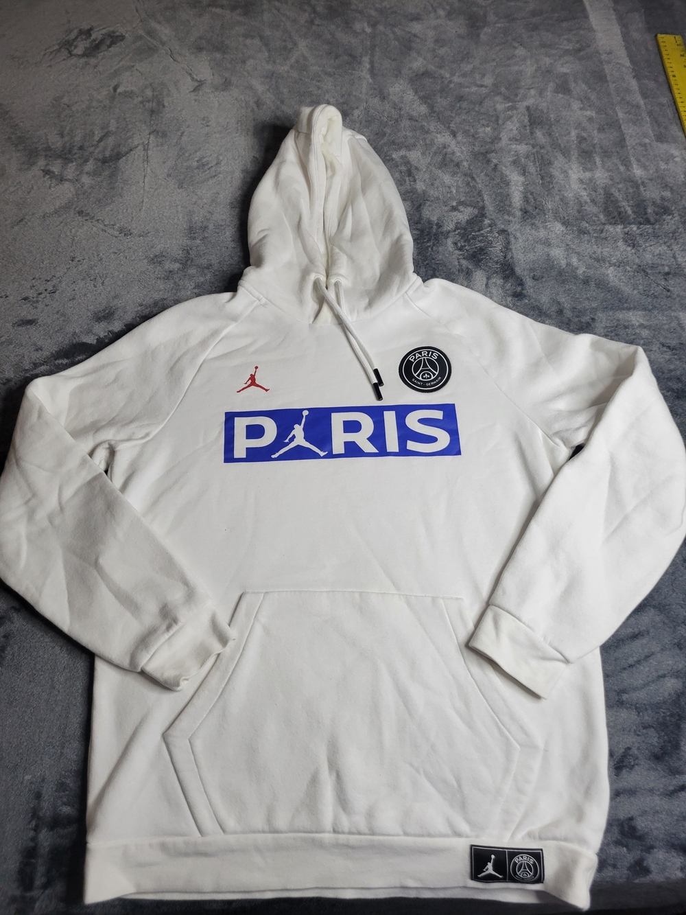 Jordan x PSG White 'Paris' Pullover Hoodie